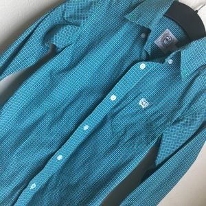 Kids cinch button shirt